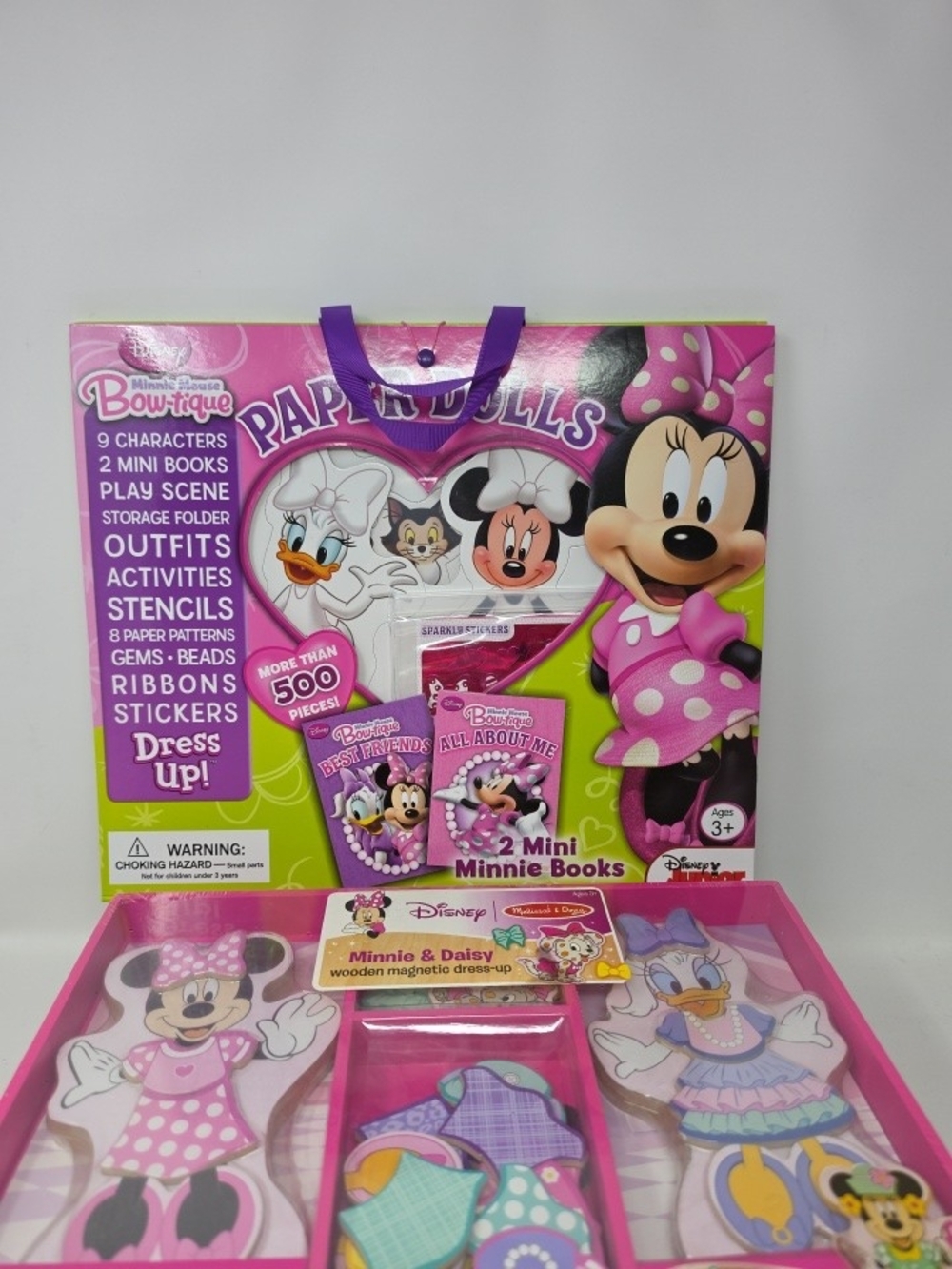 Disney Minnie & Daisy Pink Magnetic Dress-Up Playset